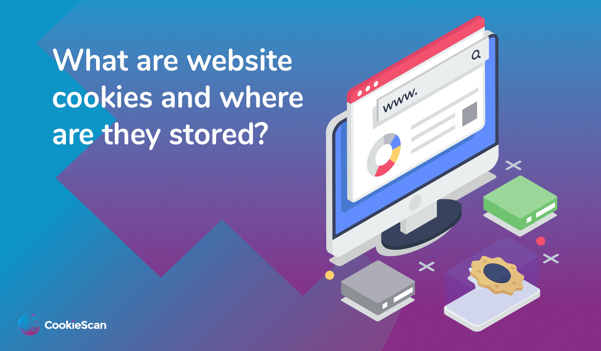 What are website cookies and where are they stored?